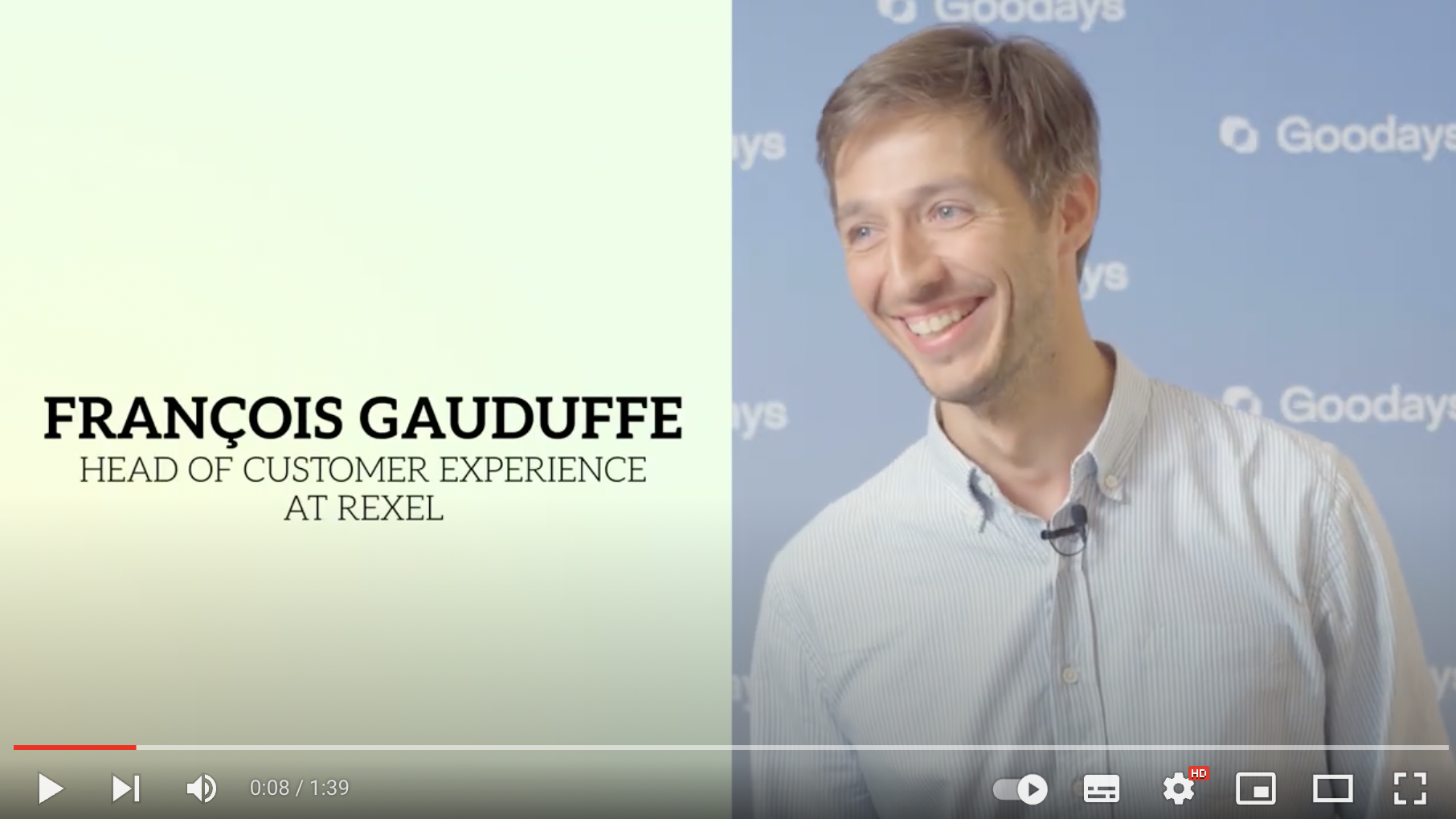 Francois Gauduffe head of CX at Rexel discusses working with Goodays at Superlocal
